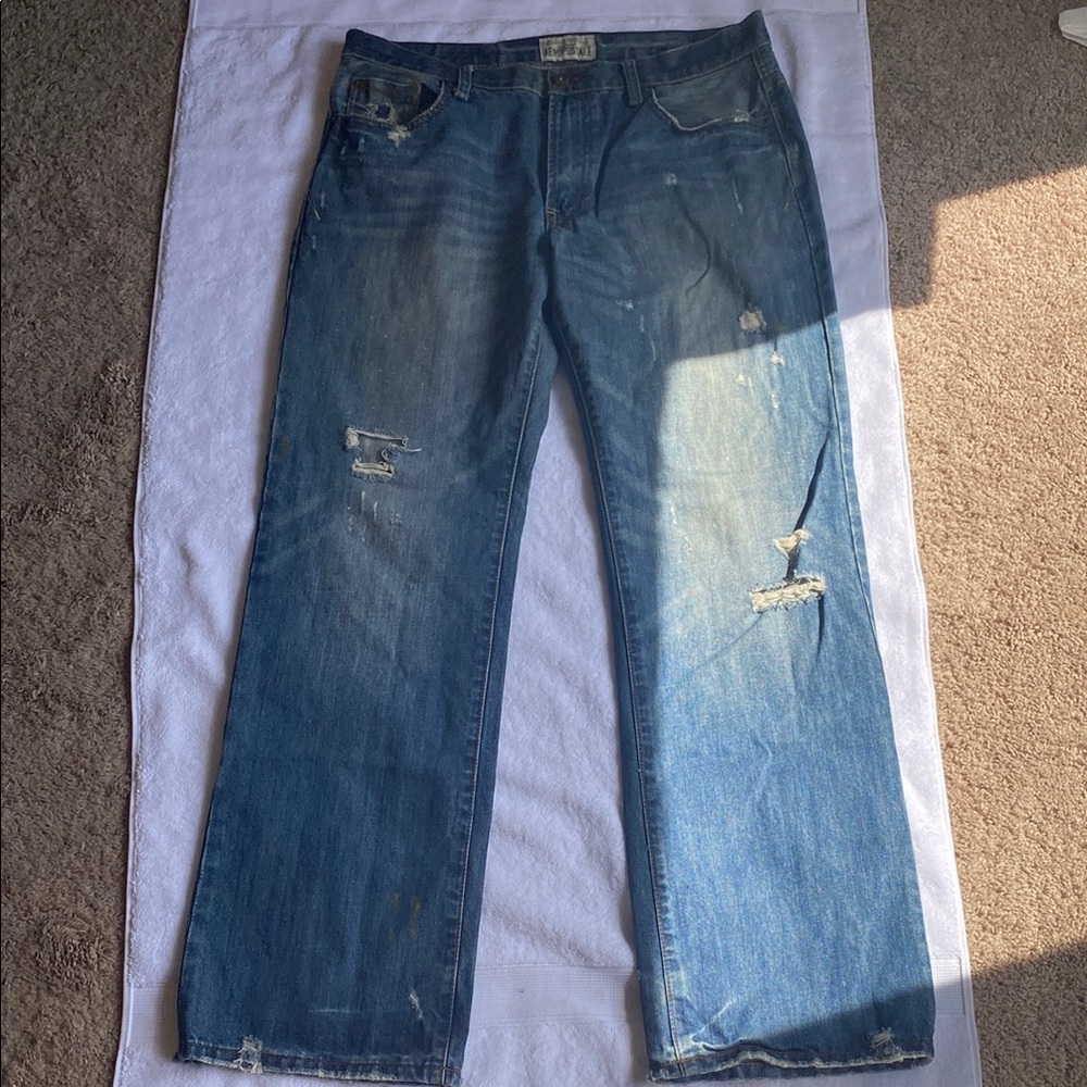 Aeropostale Men's Blue Distressed Jeans